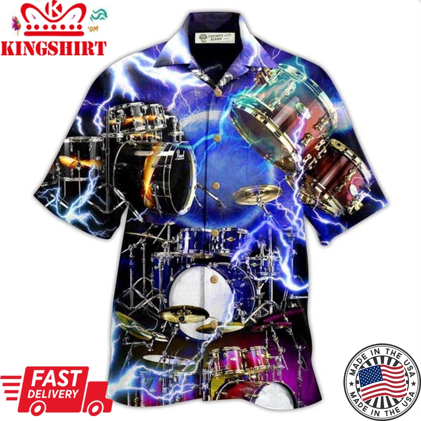 Drum Is My Cardio Lighting Style Hawaiian Shirt