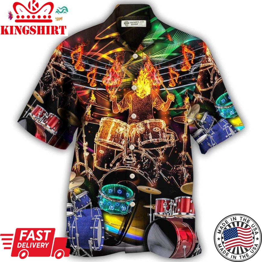 Drum Is My Life Light Colorful Style Hawaiian Shirt