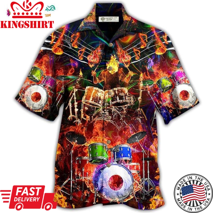 Drum Music Is My Life My Soul Hawaiian Shirt