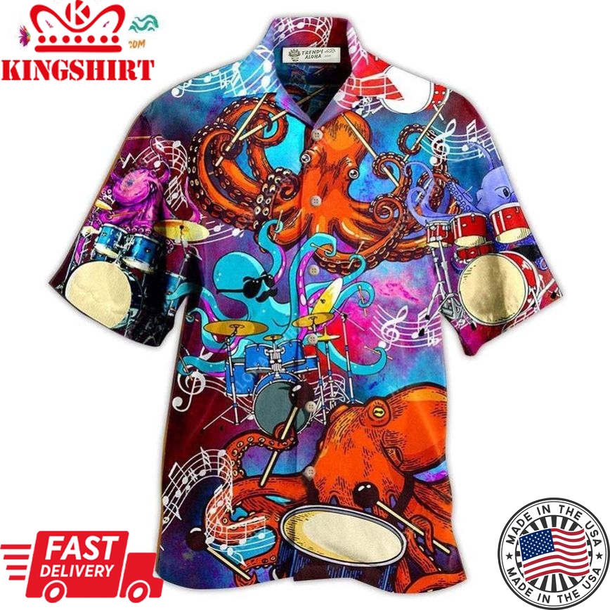 Drum Octopus Dance To The Beat Of Your Own Hawaiian Shirt