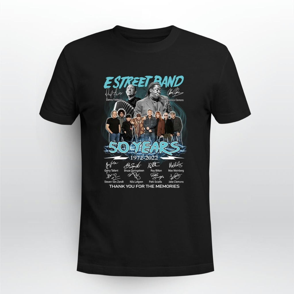 E Street Band 50 Years Thank You For The Memories Signatures T Shirt