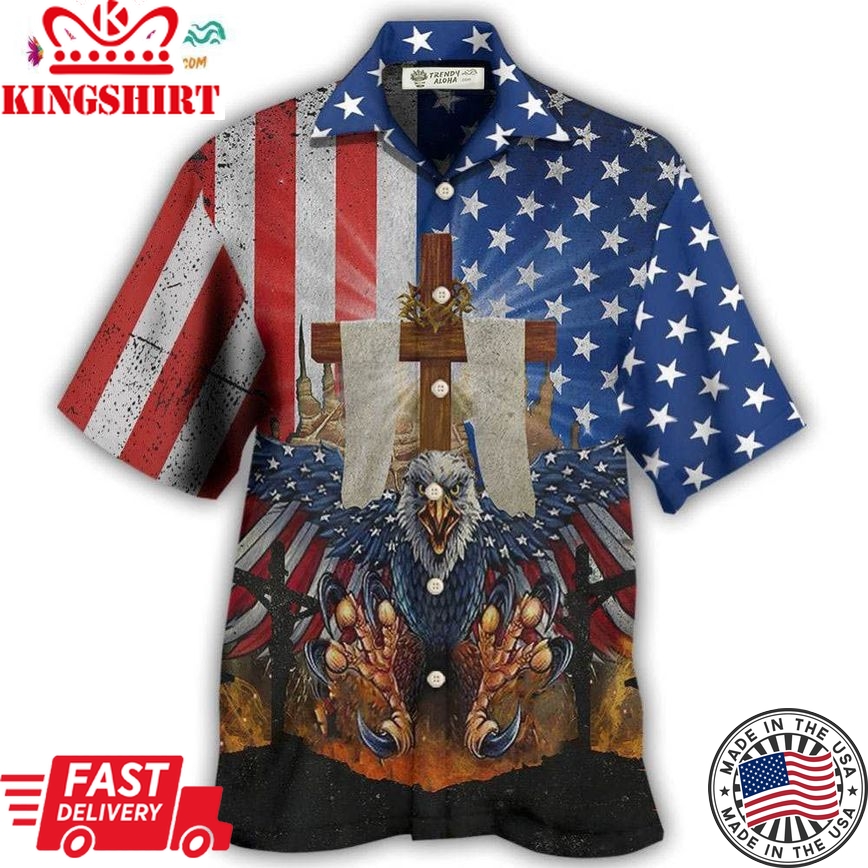 Eagle America One Nation Under God Hawaiian Shirt