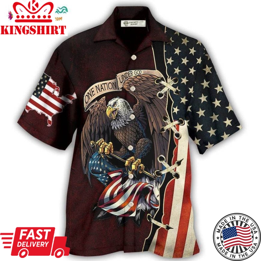 Eagle One Nation Under God Hawaiian Shirt