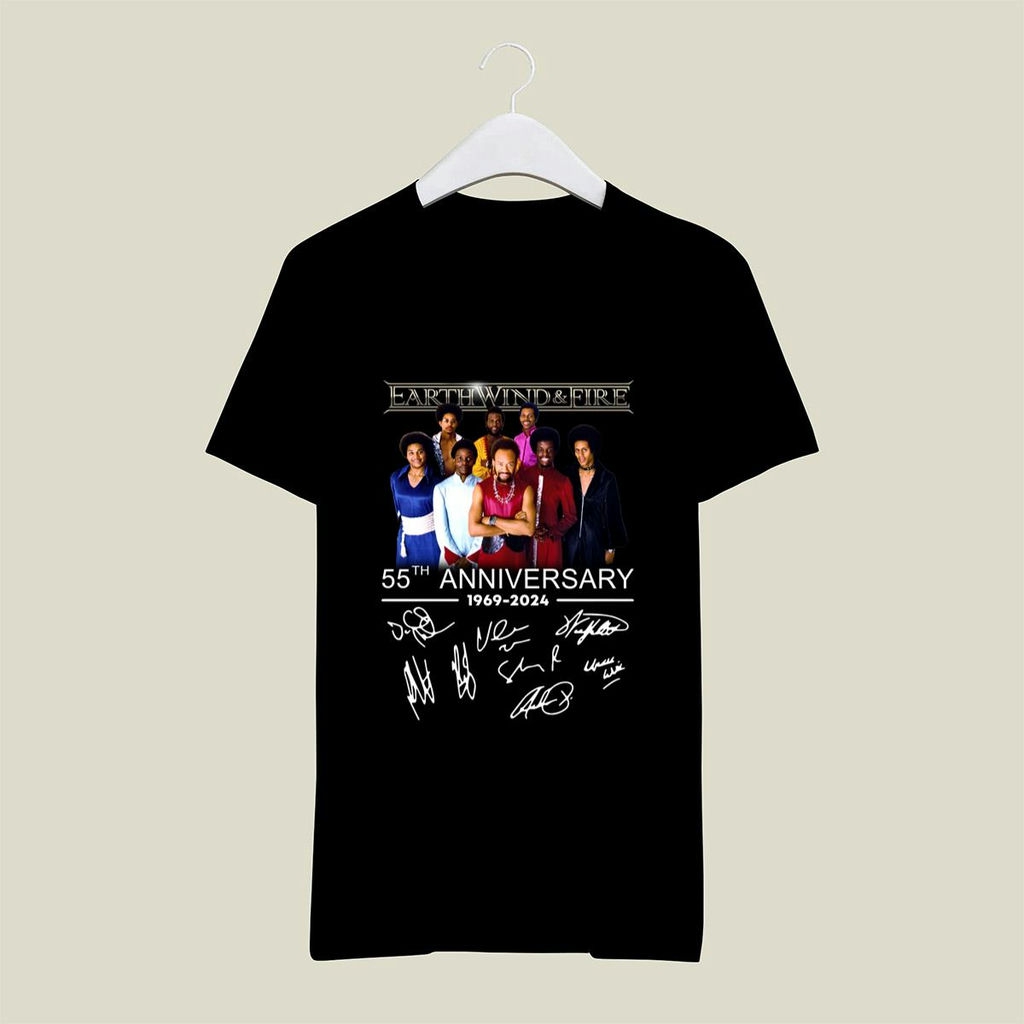 Earth Wind And Fire 55th Anniversary 1969 2024 Signature T Shirt