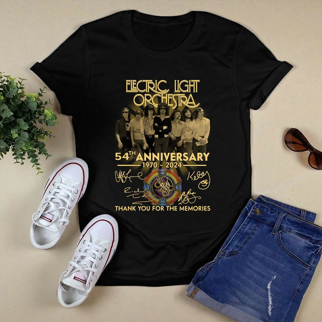 Electric Light Orchestra 54th Anniversary 1970 2024 Signatures T Shirt