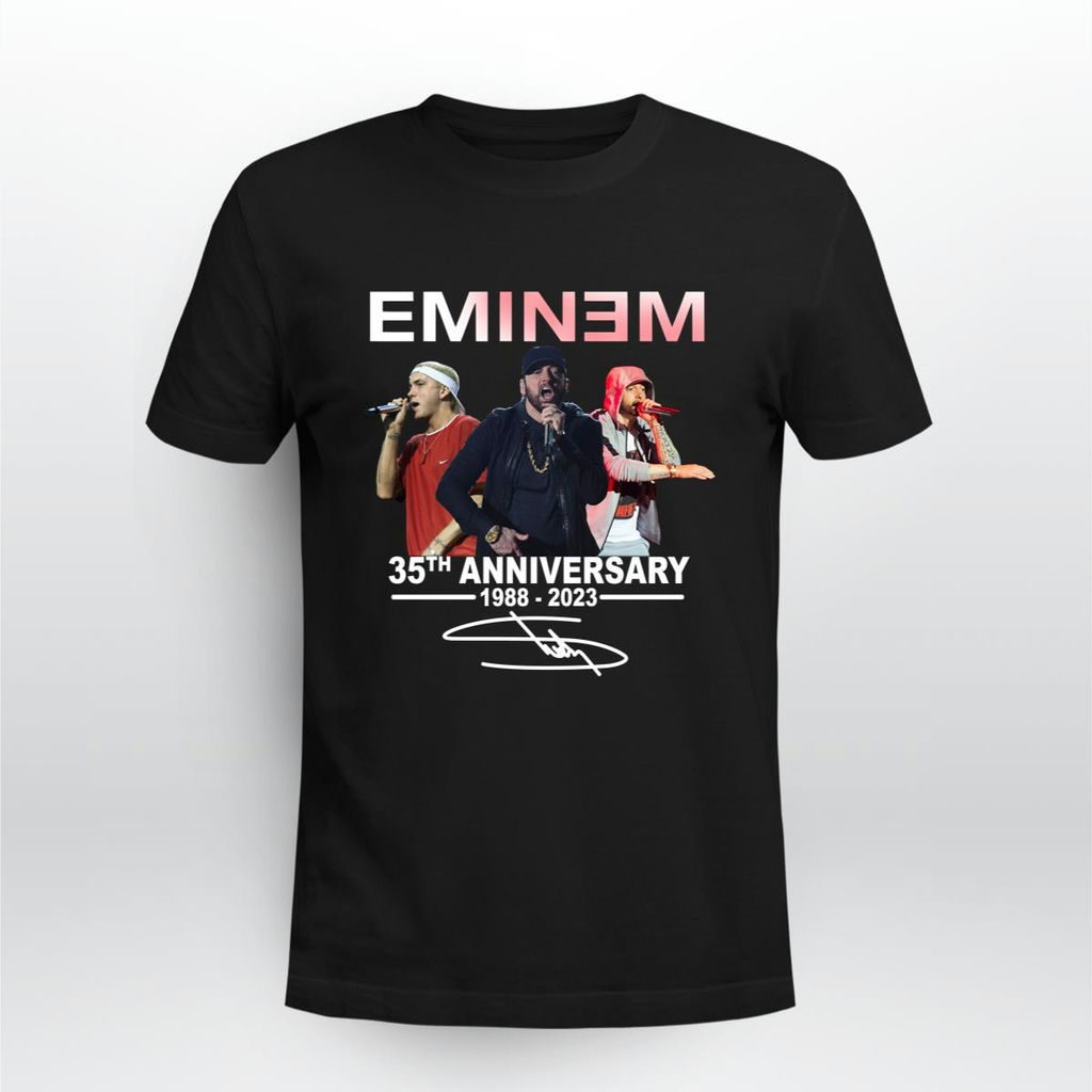 Eminem 35th Anniversary 1988 2023 Signature Thank You For The Memories Rapper T Shirt