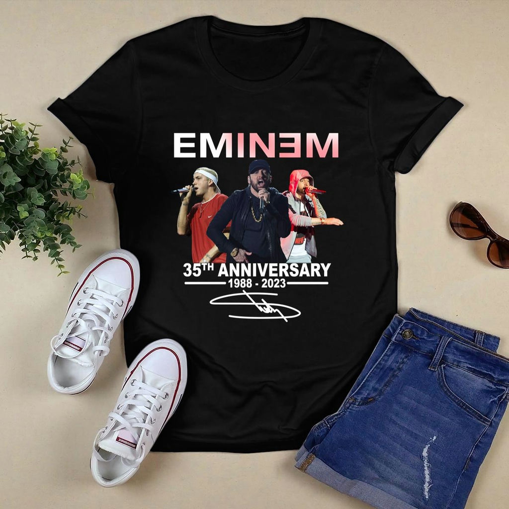 Eminem 35th Anniversary 1988 2023 Signature Thank You For The Memories Rapper T Shirt