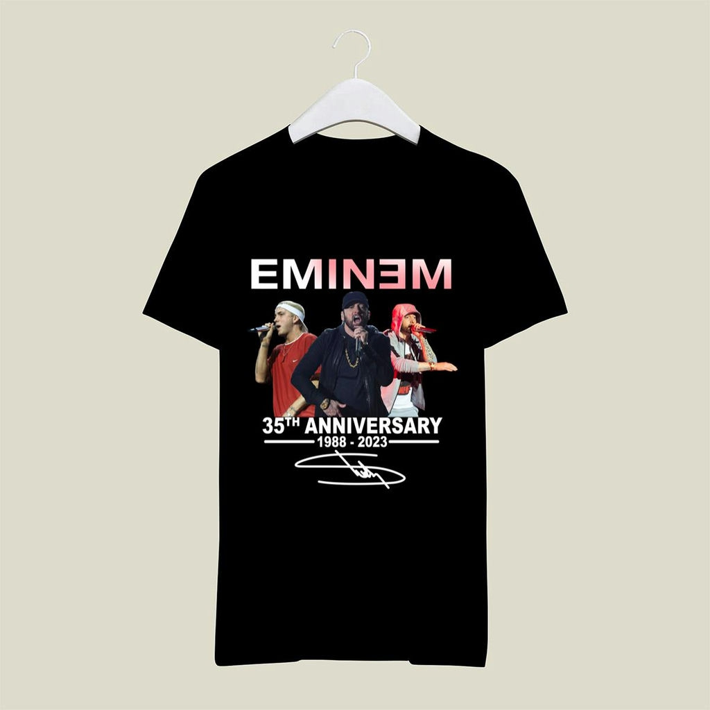 Eminem 35th Anniversary 1988 2023 Signature Thank You For The Memories Rapper T Shirt