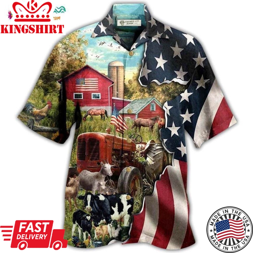 Farm Love Cows And Animals America Hawaiian Shirt