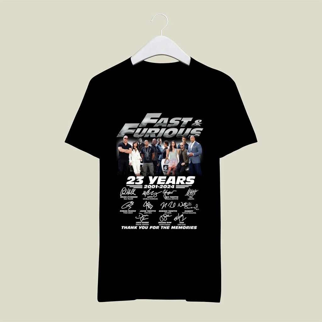 Fast And Furious 2001 2024 Thank You For The Memories Signatures Shirt