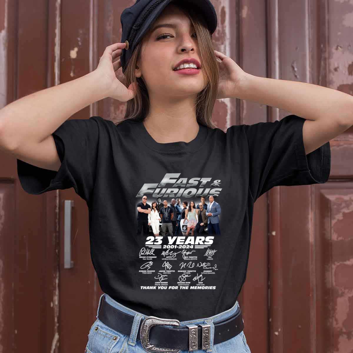 Fast And Furious 2001 2024 Thank You For The Memories Signatures Shirt