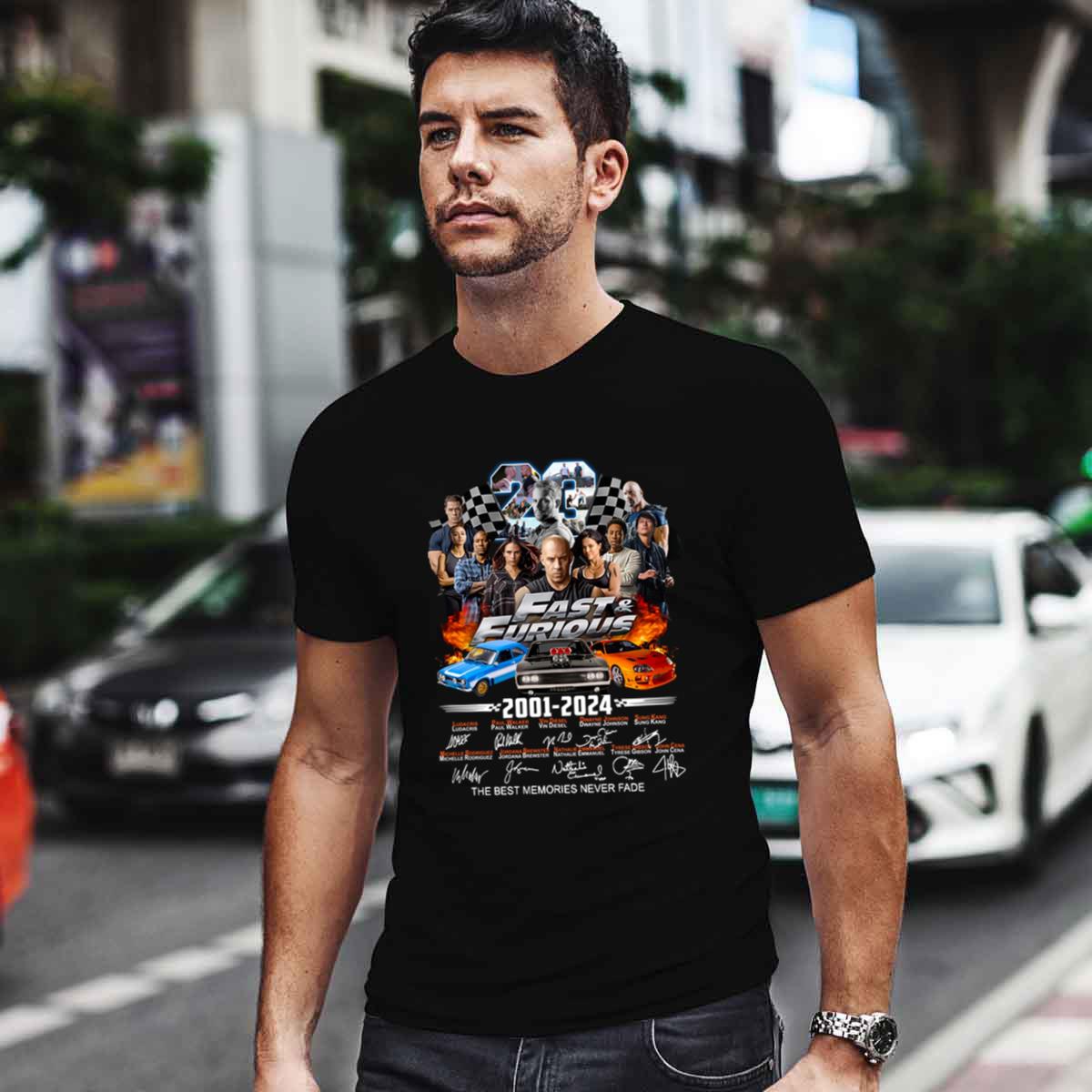 Fast And Furious 23rd 2001 2024 The Best Memories Never Fade Signatures Shirt