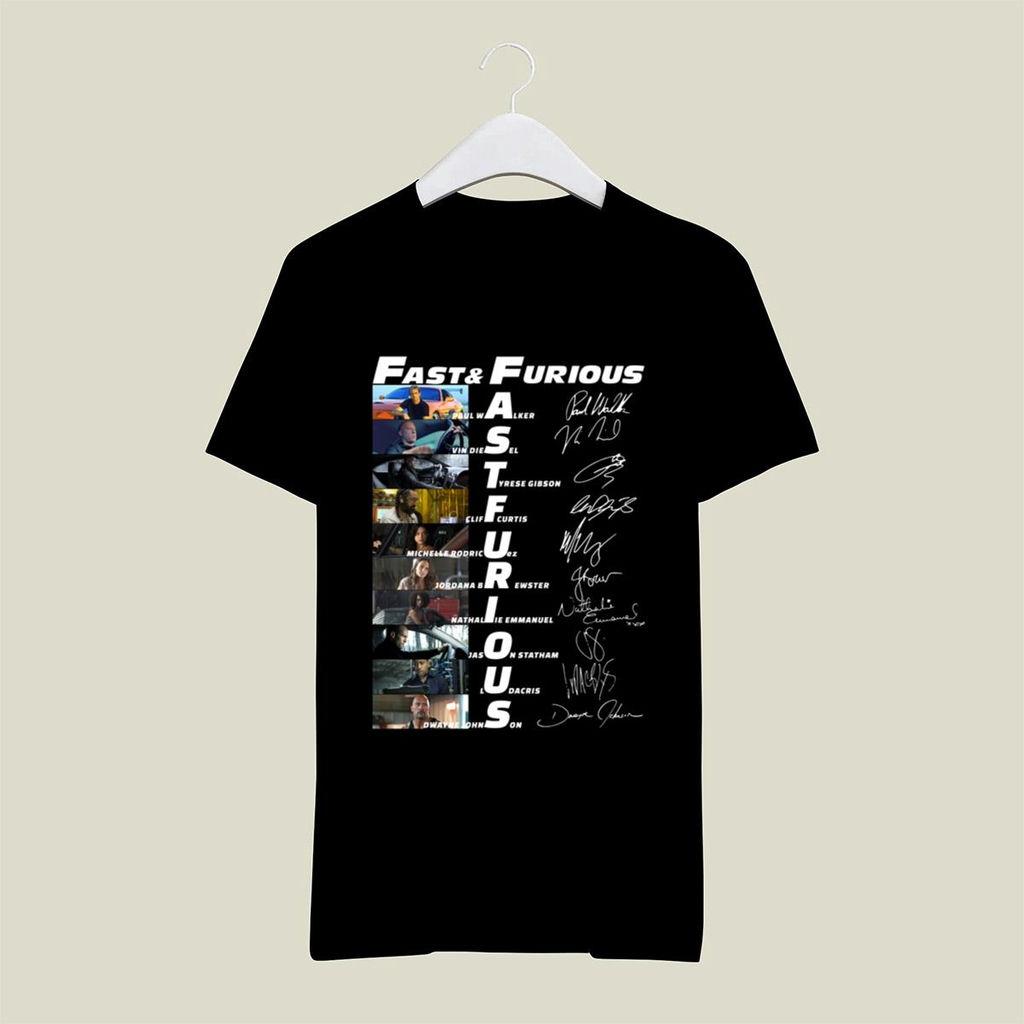 Fast And Furious Characters Signatures Shirt