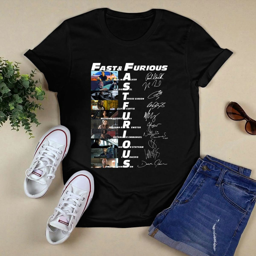 Fast And Furious Characters Signatures Shirt