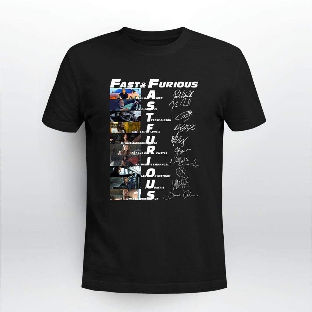 Fast And Furious Characters Signatures Shirt