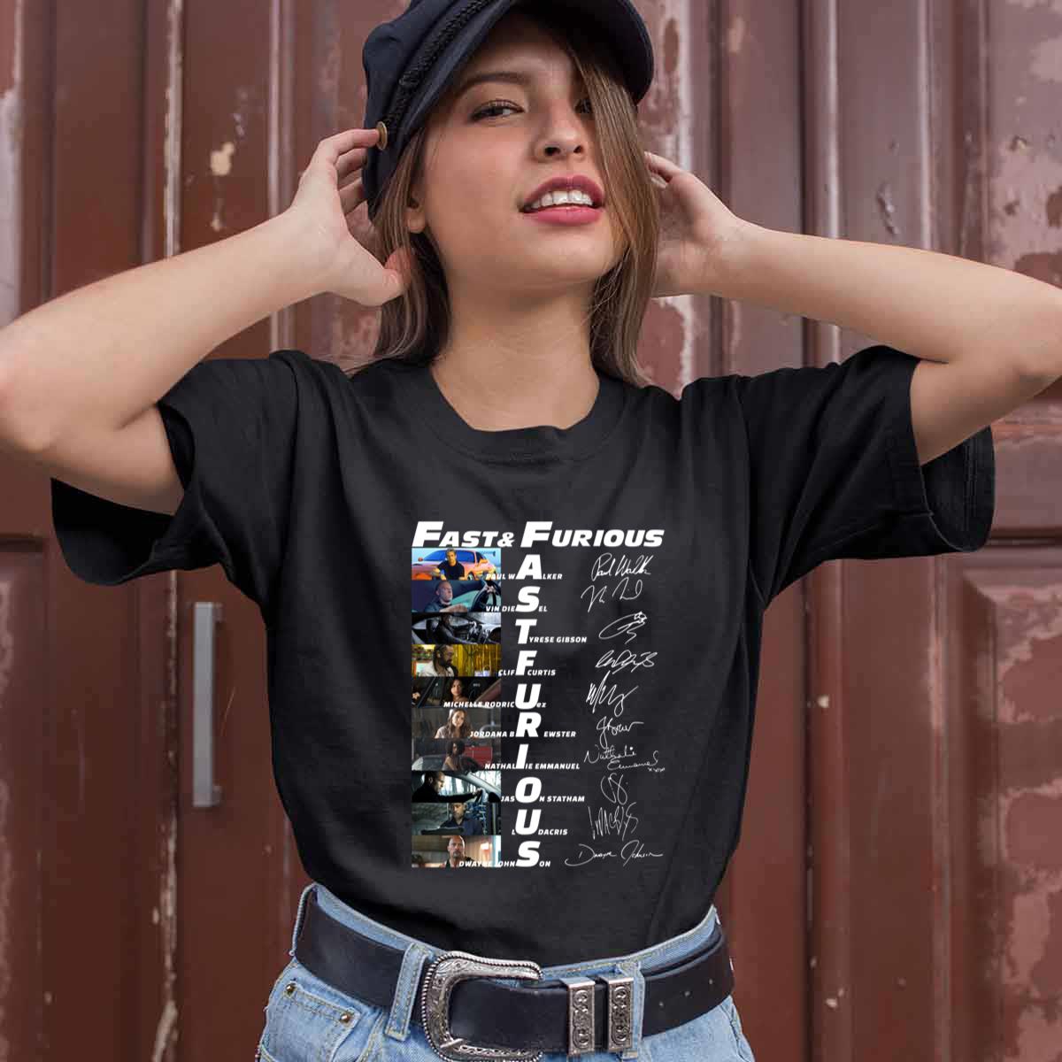 Fast And Furious Characters Signatures Shirt