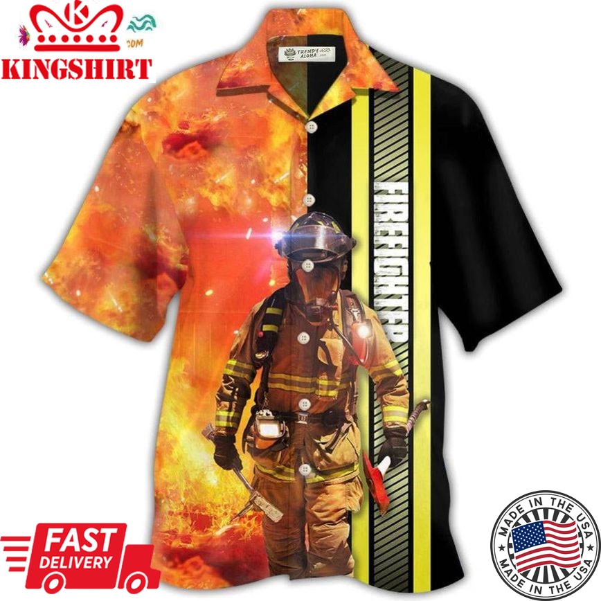 Firefighter Hot Fire Hawaiian Shirt