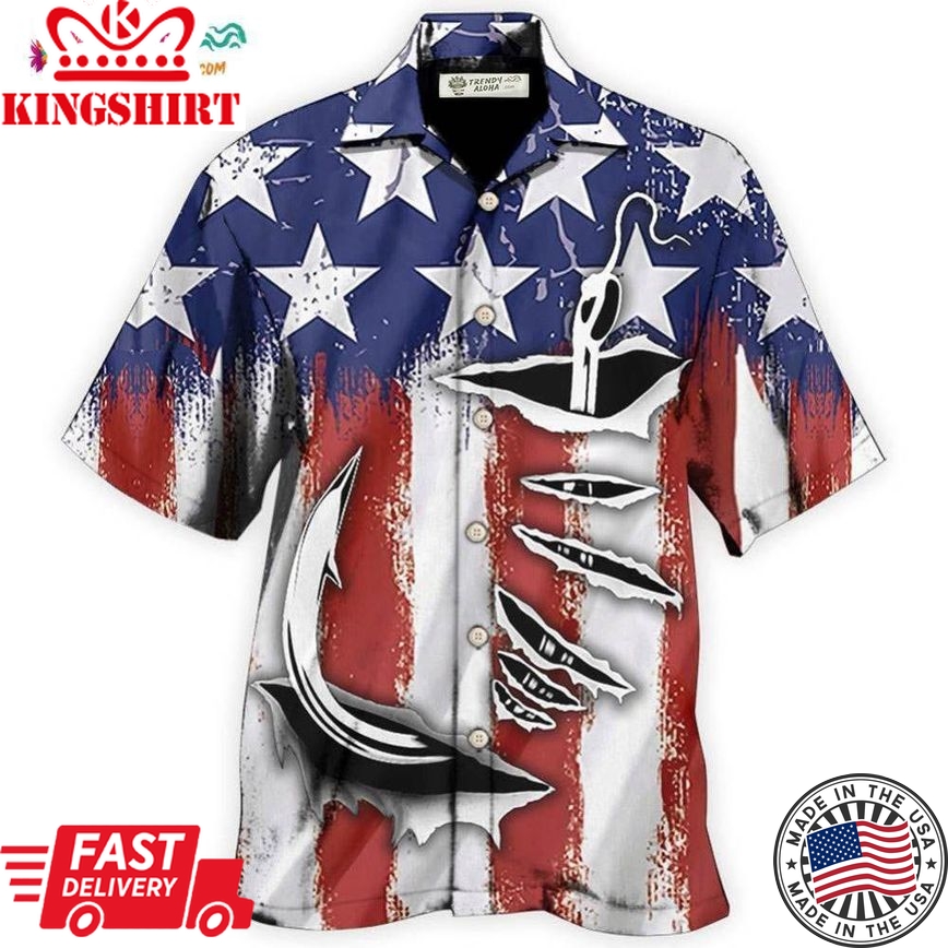 Fishing American Basic Style Hawaiian Shirt