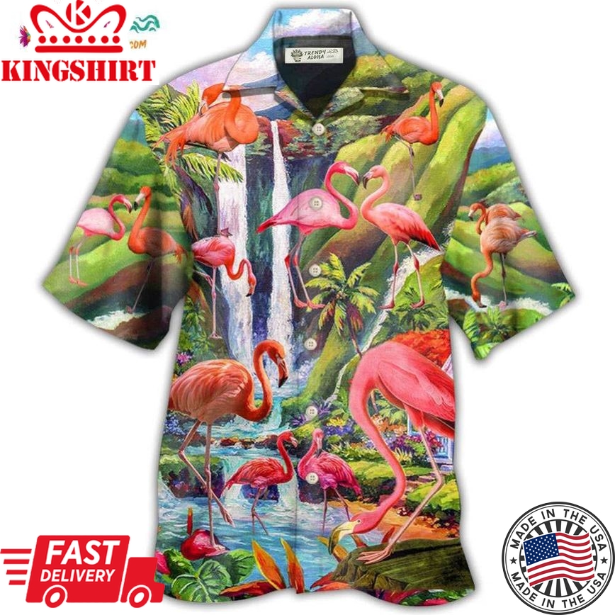 Flamingo Beautiful Landscape Hawaiian Shirt