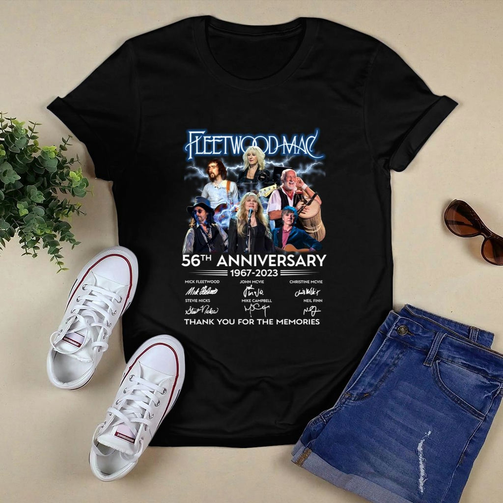 Fleetwood Mac 56th Years Anniversary 1967 2023 Signatures Thank You For The Memories T Shirt