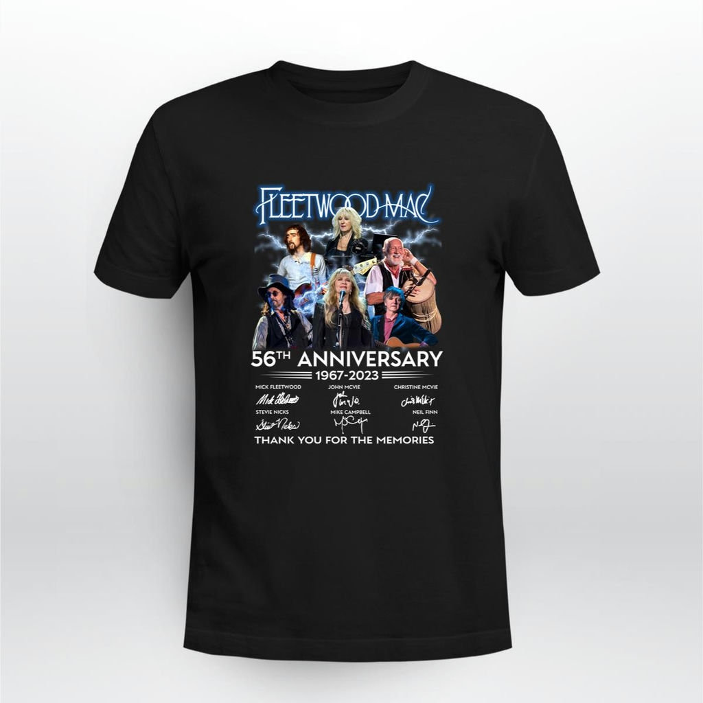 Fleetwood Mac 56th Years Anniversary 1967 2023 Signatures Thank You For The Memories T Shirt