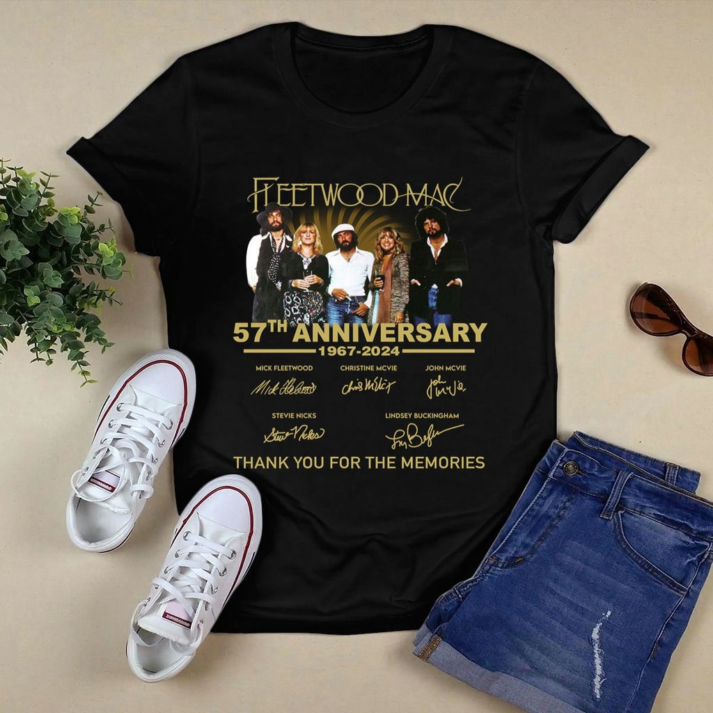 Fleetwood Mac 57th Anniversary Signatures T Shirt