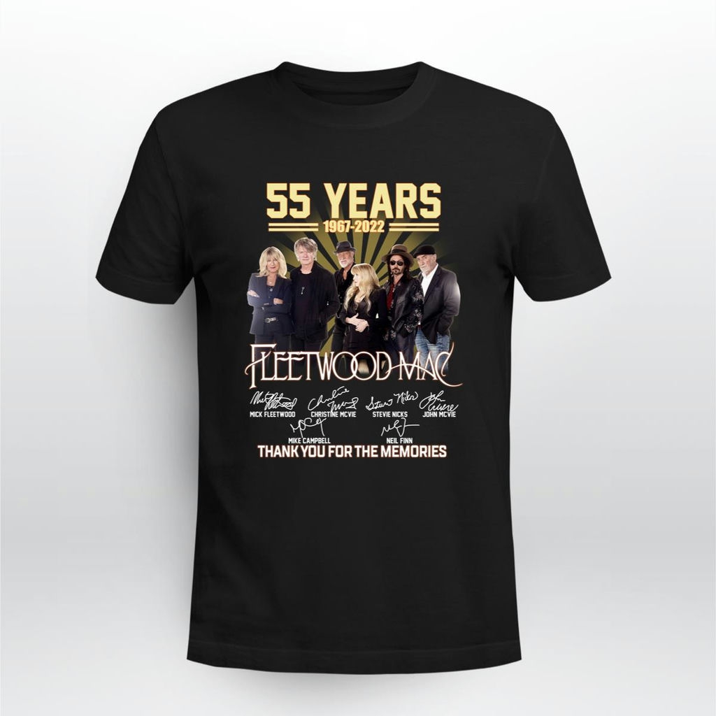 Fleetwood Mac Band 55 Years 1967 2022 Thank You For The Memories Signatures T Shirt