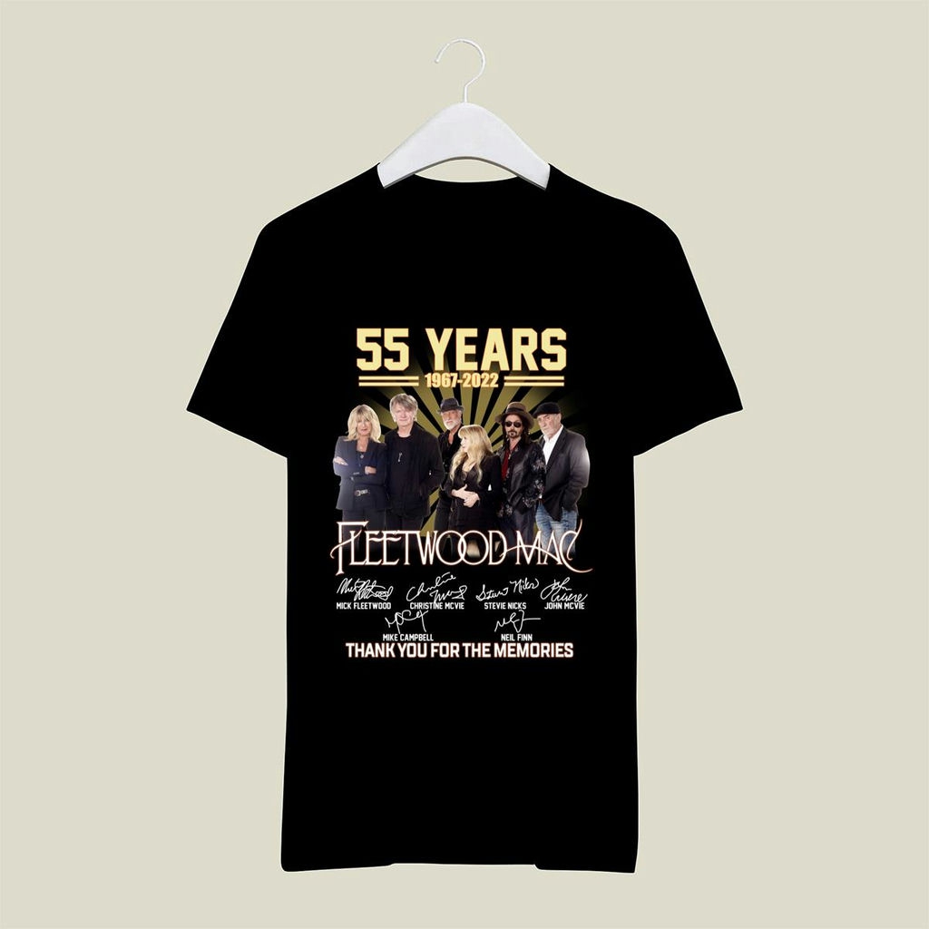 Fleetwood Mac Band 55 Years 1967 2022 Thank You For The Memories Signatures T Shirt