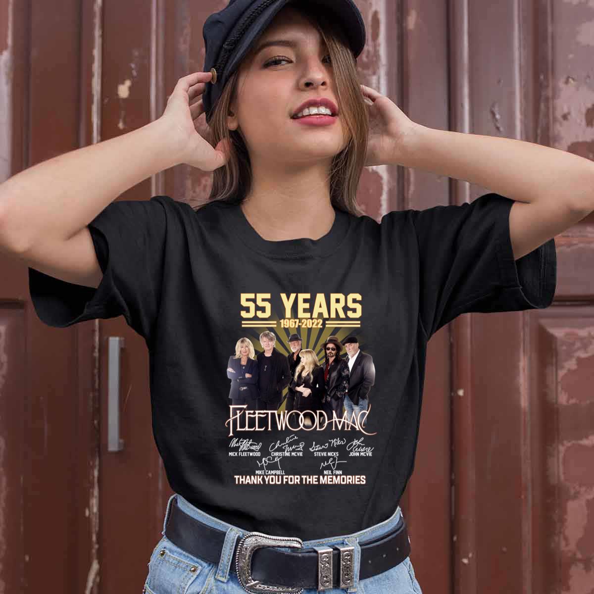 Fleetwood Mac Band 55 Years 1967 2022 Thank You For The Memories Signatures T Shirt