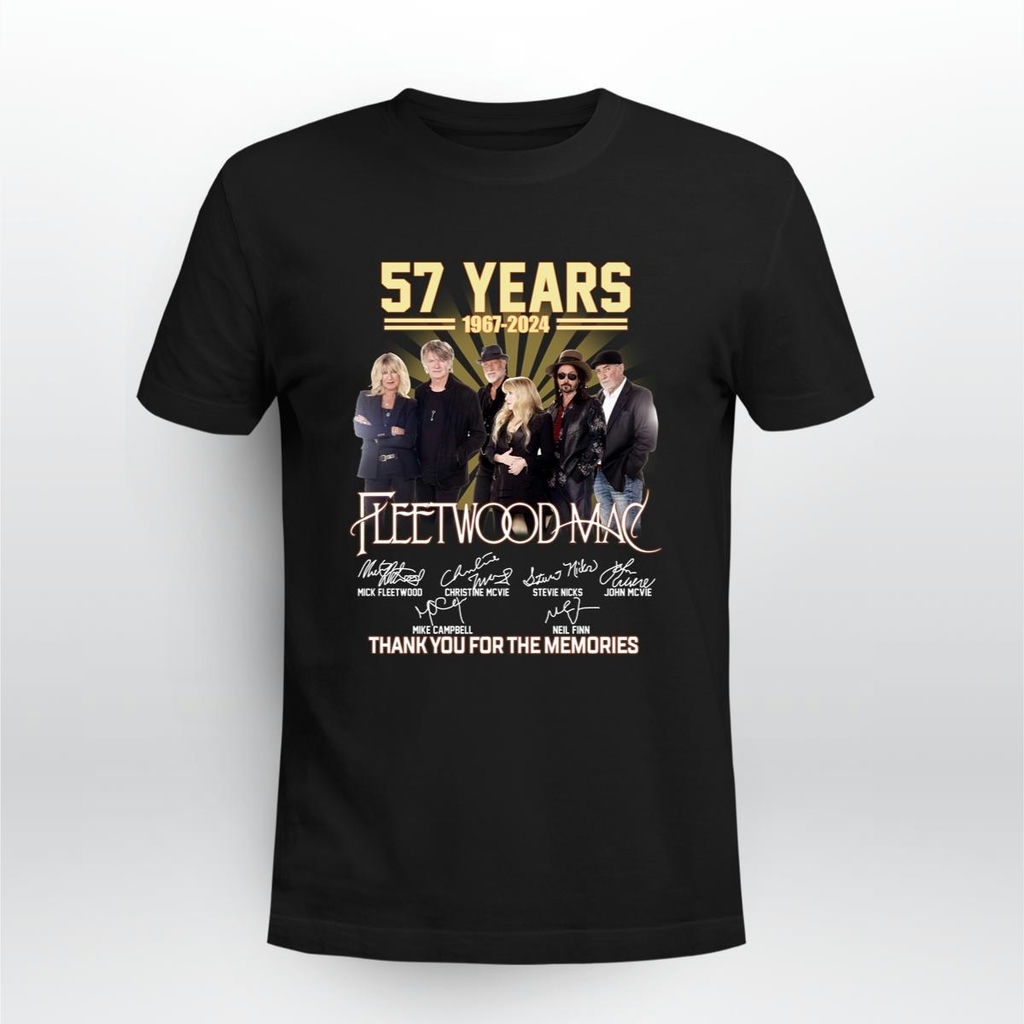 Fleetwood Mac Band 57 Years 1967 2024 Thank You For The Memories Signatures T Shirt