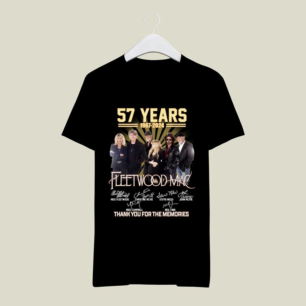 Fleetwood Mac Band 57 Years 1967 2024 Thank You For The Memories Signatures T Shirt