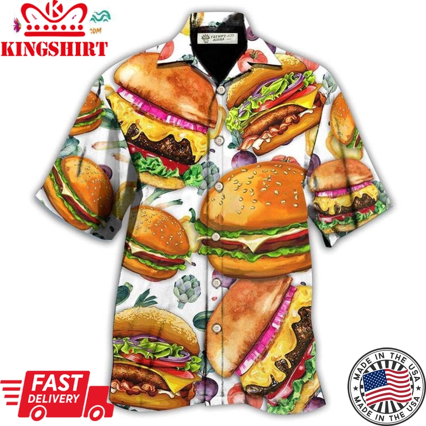 Food Big Burger Life Is Better With Burger Hawaiian Shirt