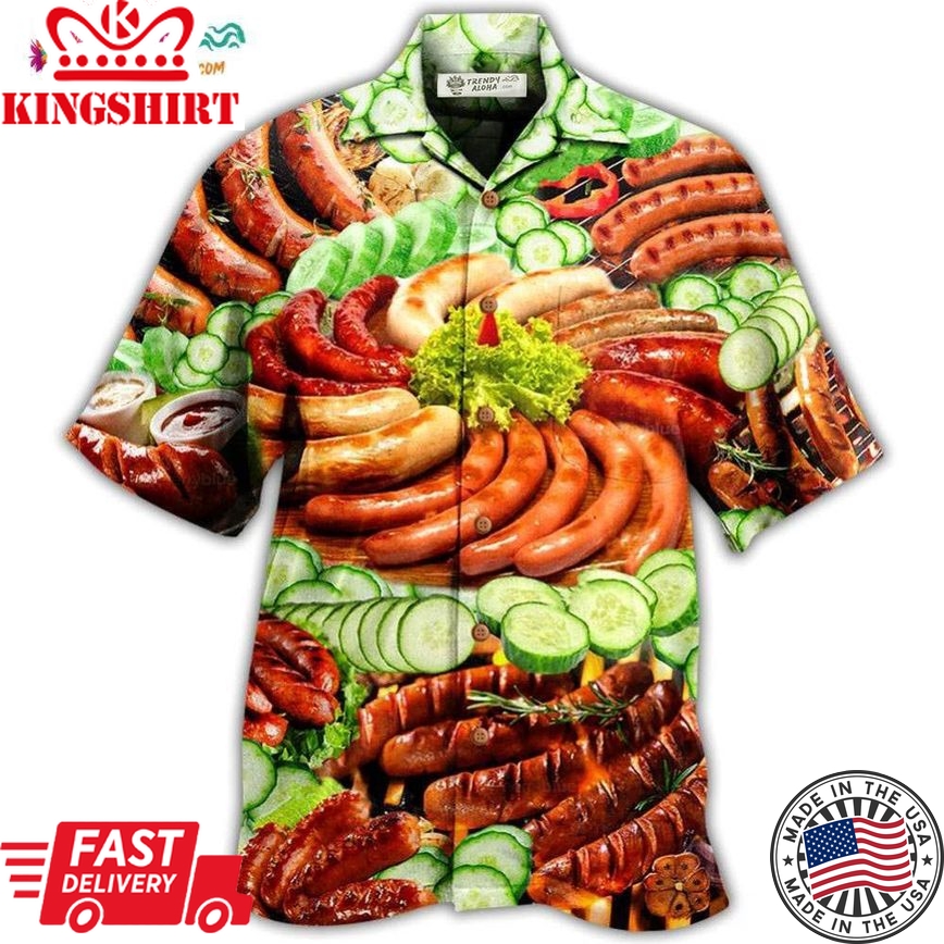 Food Life Is Better With Hot Dog Salad Hawaiian Shirt