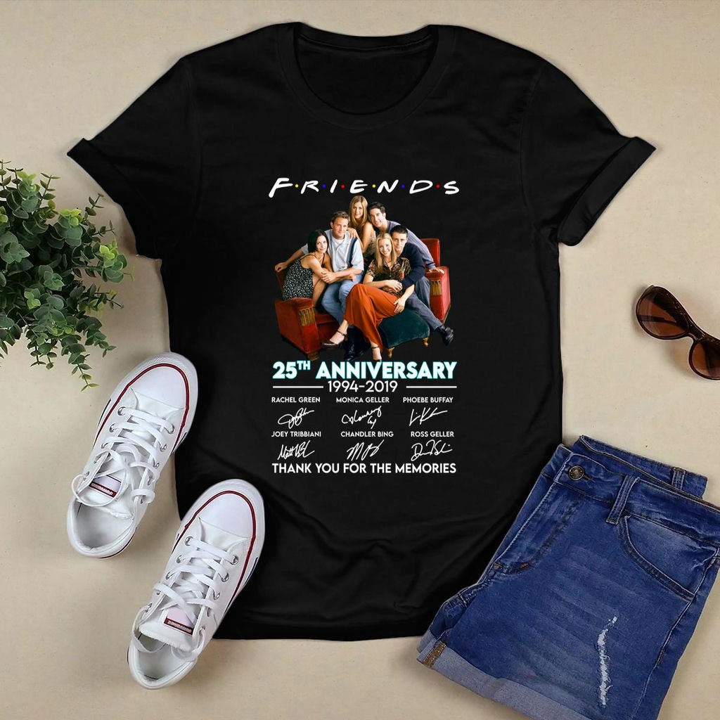 Friends 25th Anniversary Thank You For The Memories Signatures Shirt