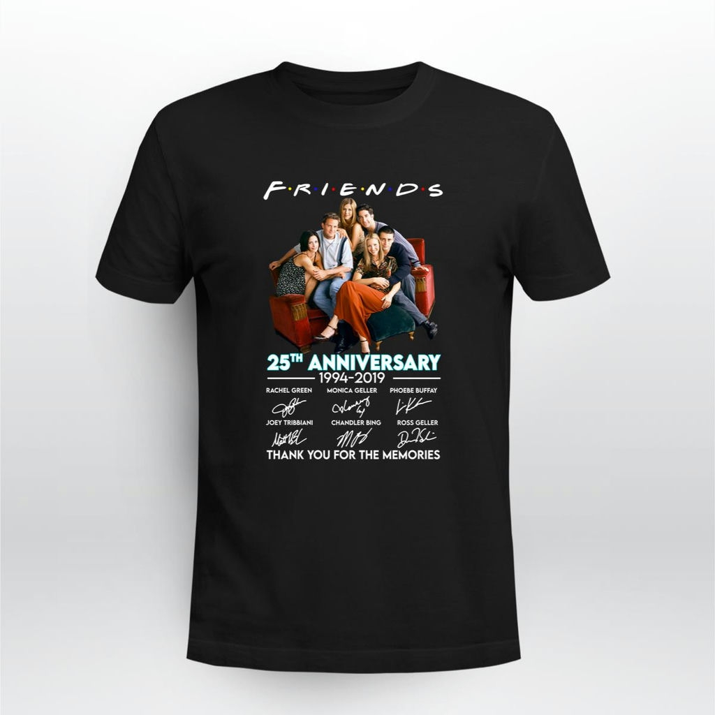 Friends 25th Anniversary Thank You For The Memories Signatures Shirt