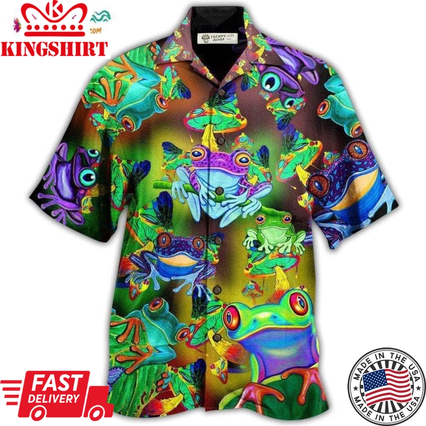 Frog Lover Stunning Neon Hawaiian Shirt