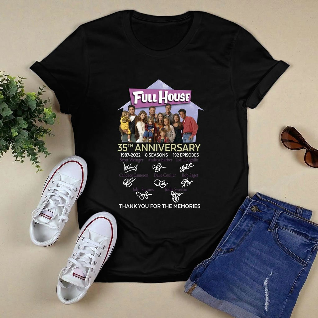 Full House 35th Anniversary Signatures Thank You For The Memories Shirt