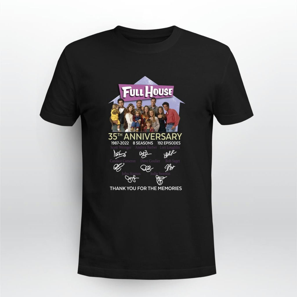 Full House 35th Anniversary Signatures Thank You For The Memories Shirt