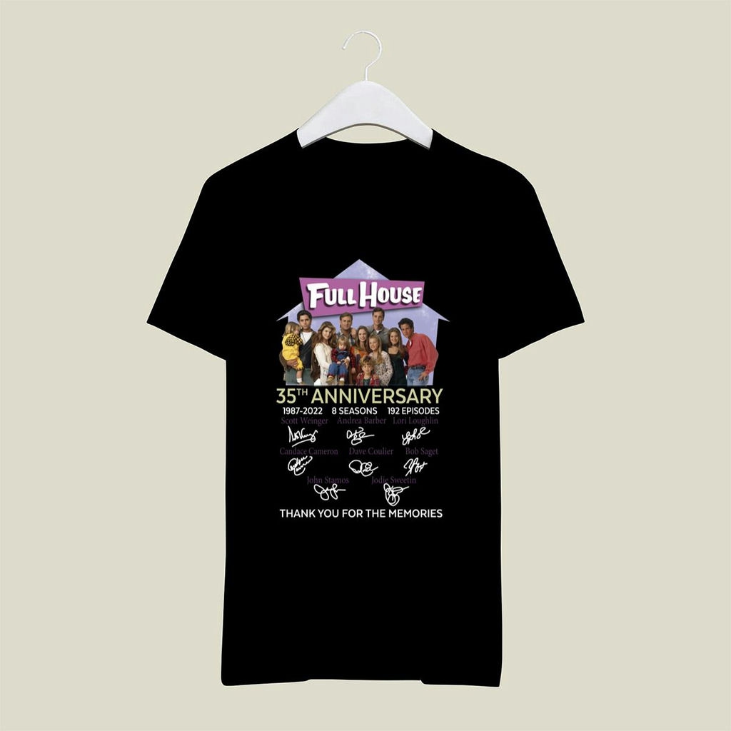 Full House 35th Anniversary Signatures Thank You For The Memories Shirt