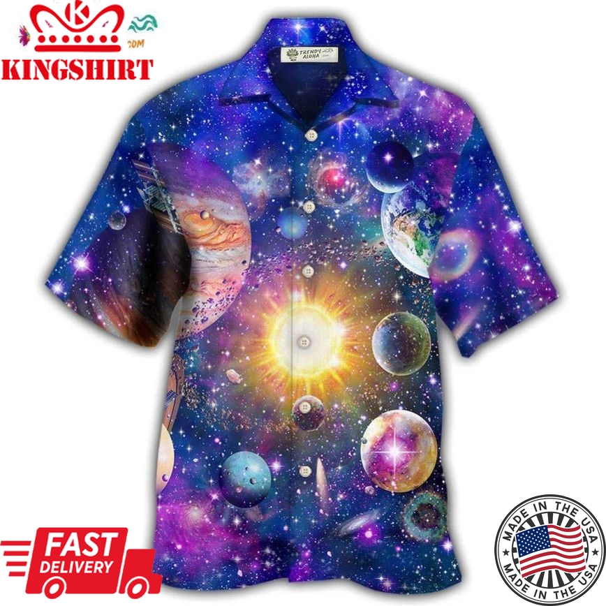 Galaxy Astronomy Galaxy Colorful Solar Hawaiian Shirt