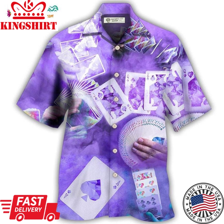 Gambling Purple Style Hawaiian Shirt