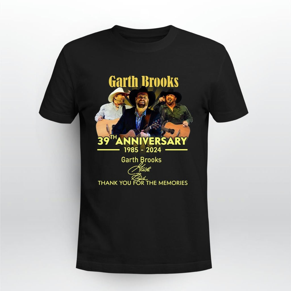 Garth Brooks 39th Anniversary 1985 2024 Signature T Shirt