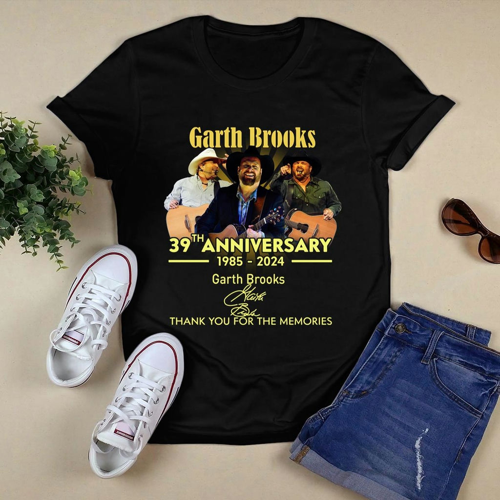 Garth Brooks 39th Anniversary 1985 2024 Signature T Shirt