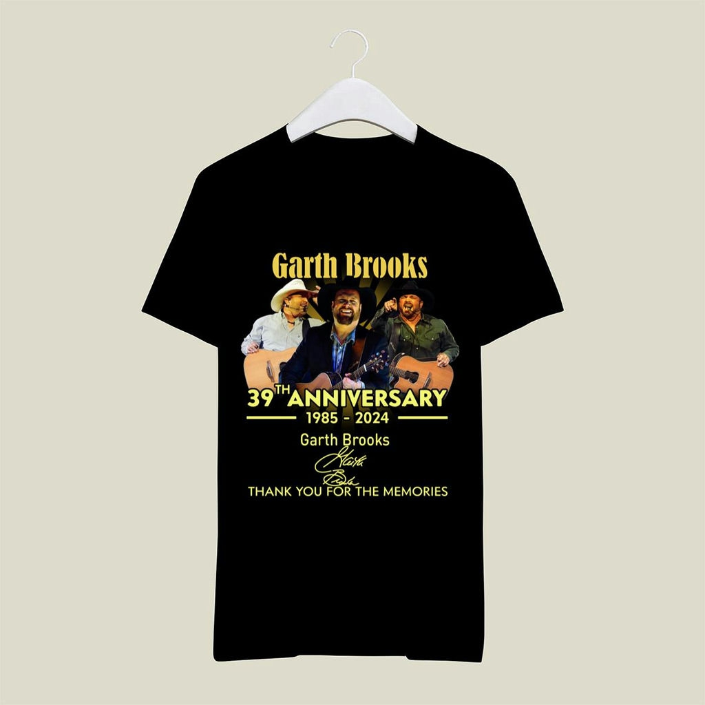 Garth Brooks 39th Anniversary 1985 2024 Signature T Shirt