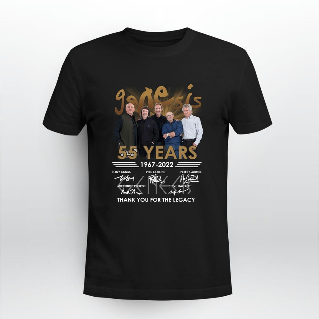 Genesis 55 Years 1967 2022 Signatures T Shirt