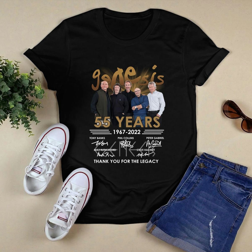 Genesis 55 Years 1967 2022 Signatures T Shirt