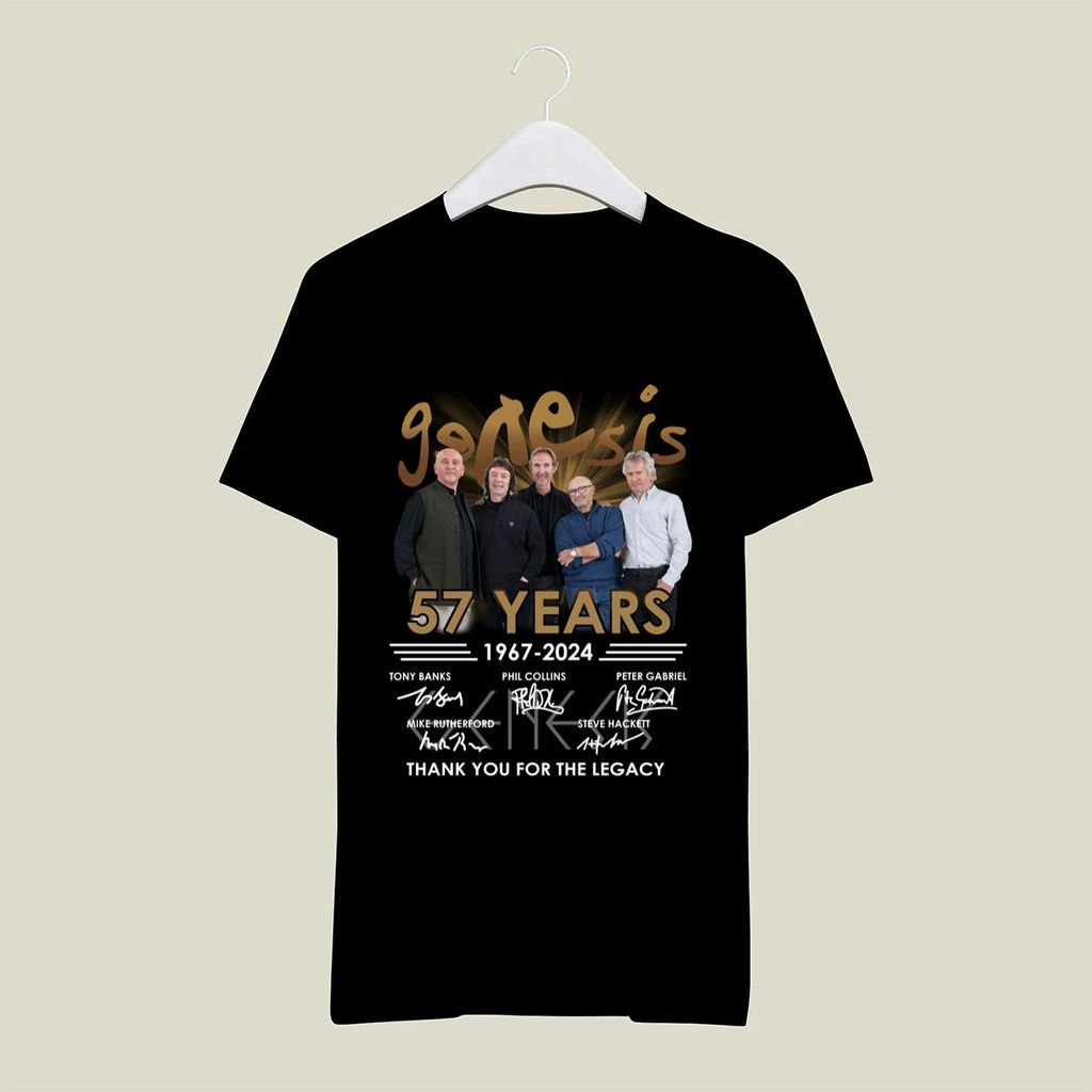 Genesis 57 Years 1967 2024 Signatures T Shirt