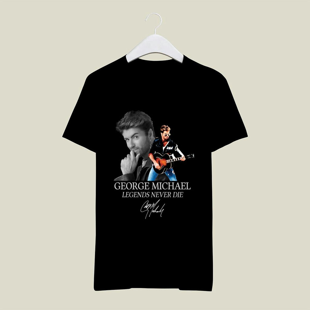 George Michael Legends Never Die Signature For Fan T Shirt