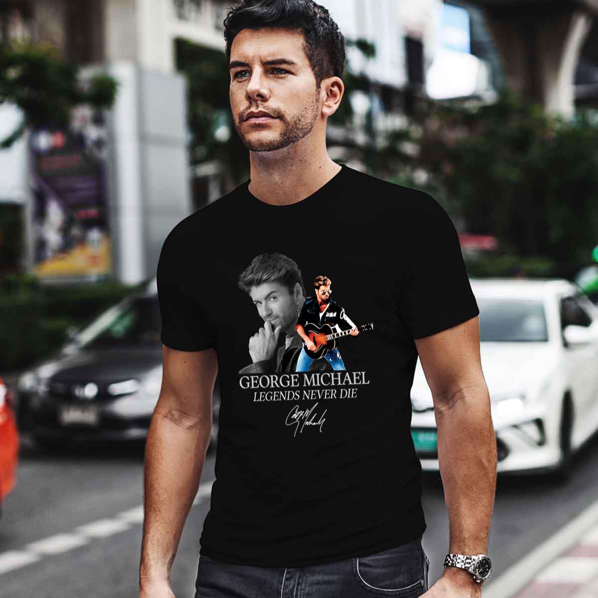 George Michael Legends Never Die Signature For Fan T Shirt