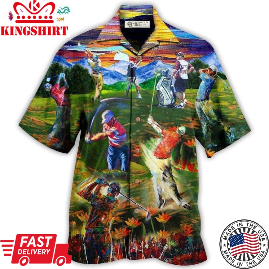 Golf Life Is Short Swing Hard Golf Hawaiian Shirt